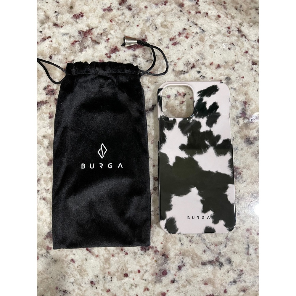 Burga iPhone 12 Pro Max Case Wild Soul Cow Print Hardshell with Pouch